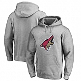 Men's Customized Phoenix Coyotes Gray All Stitched Pullover Hoodie,baseball caps,new era cap wholesale,wholesale hats